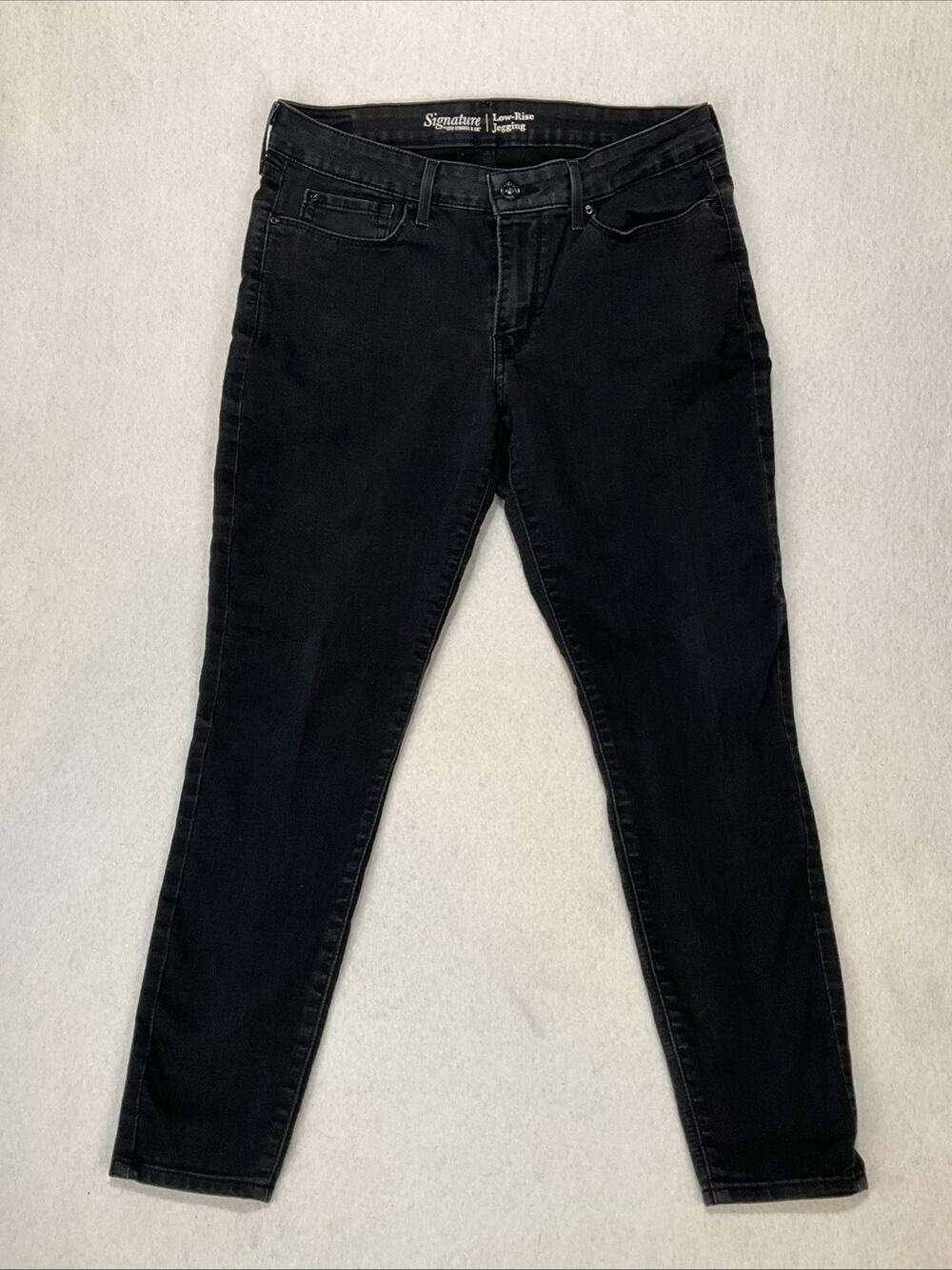 Signature by Levi’s Black Low Rise Jegging Women's Stretch Skinny Jeans 12 W31